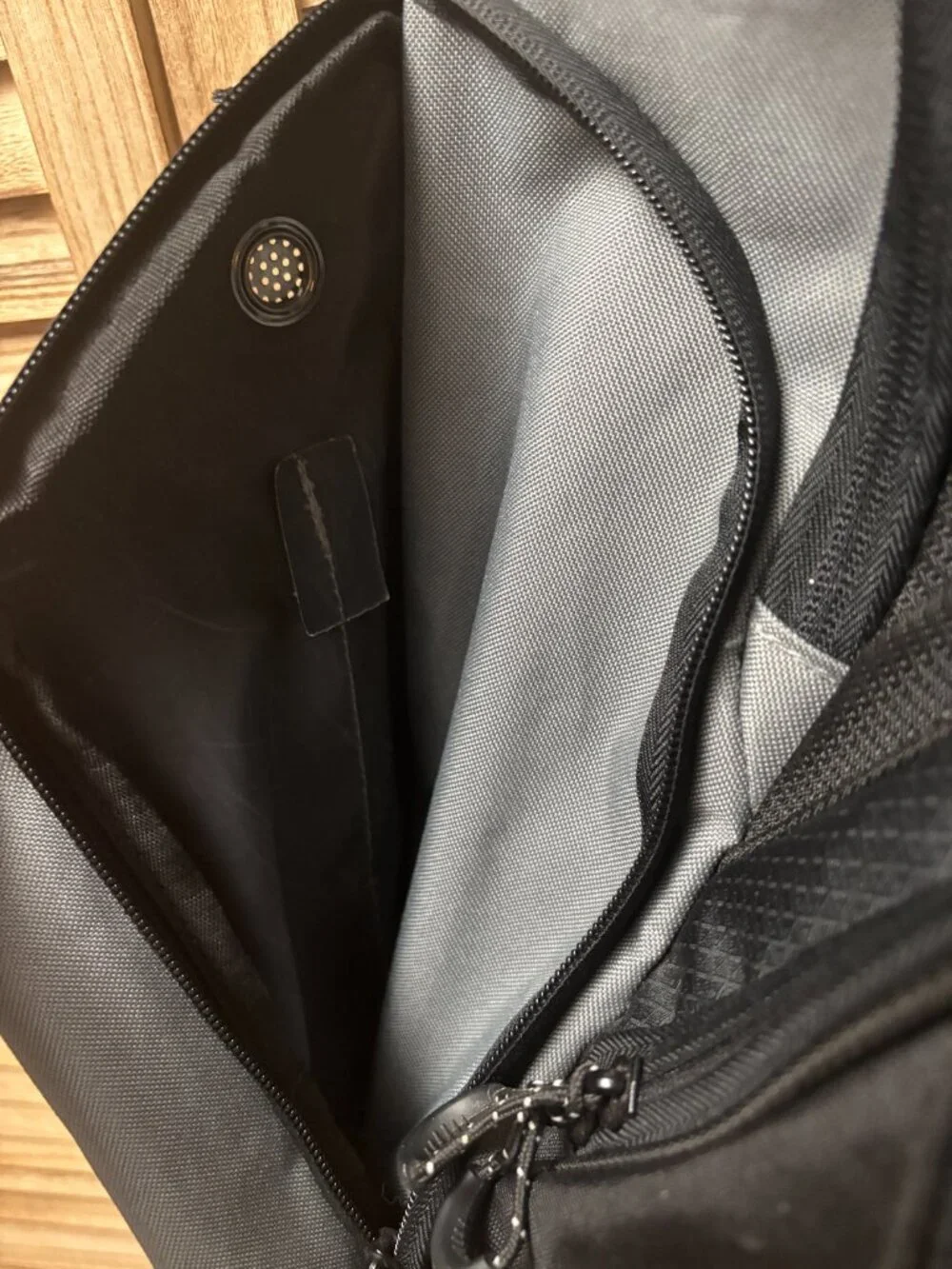 Mizuno Aerostrap Black Grey Sports Backpack 21x13